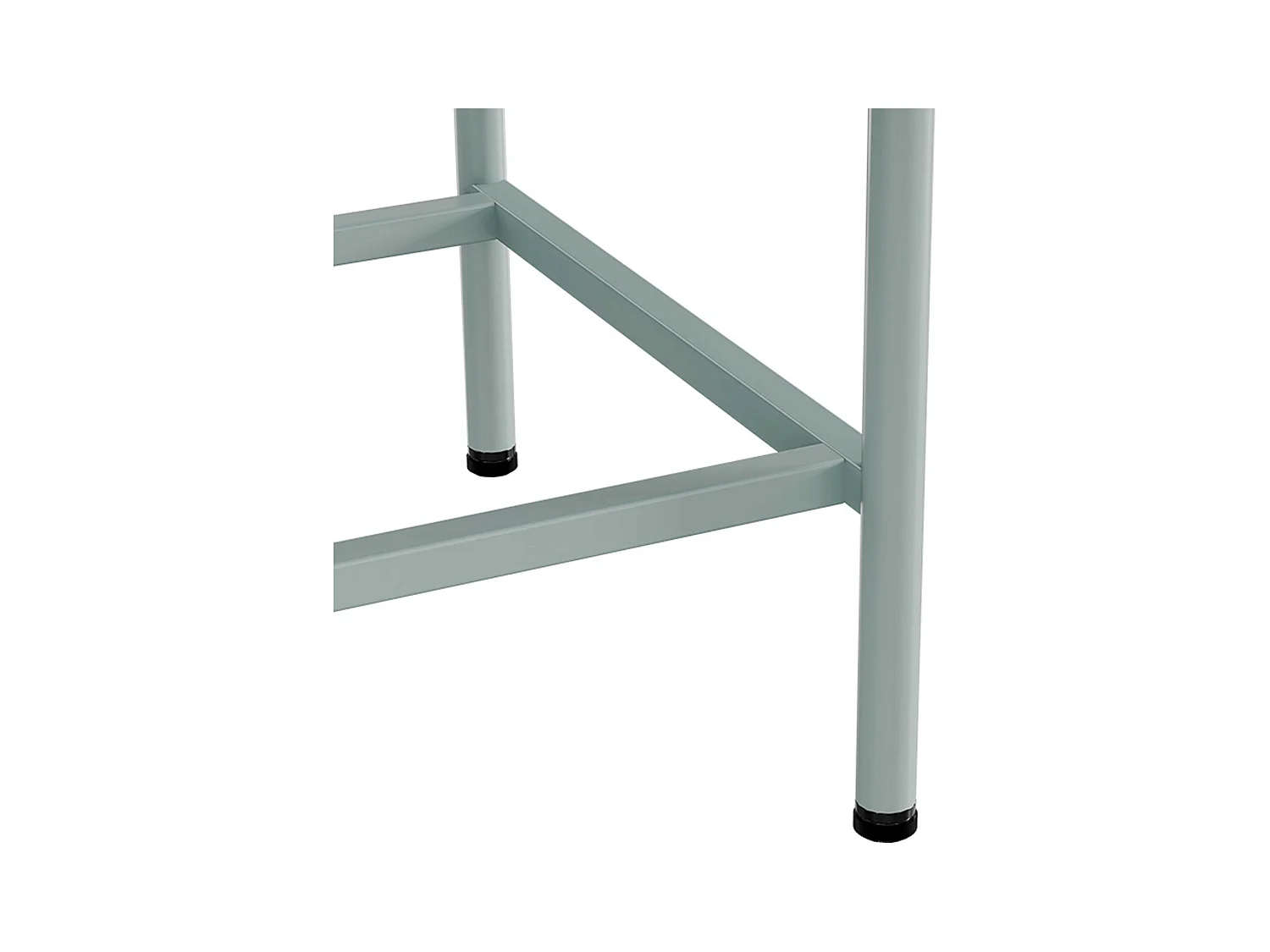 Buffet moderne 3 portes 120 cm en métal et verre vert sauge