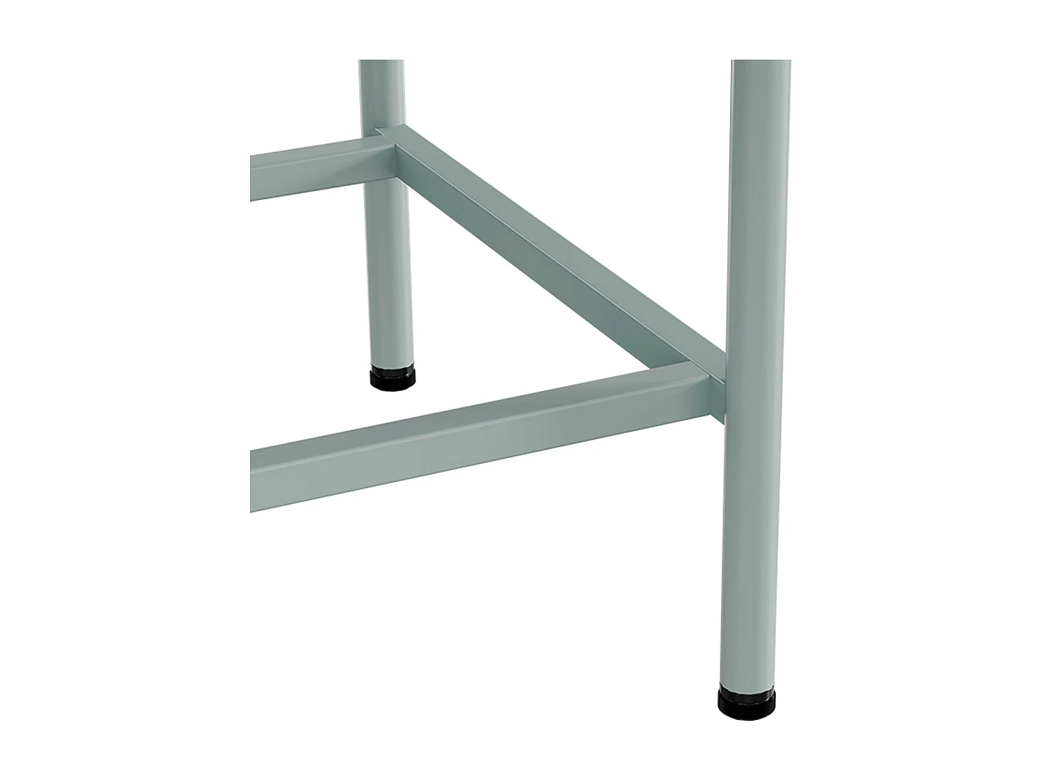 Modern 3-deurs dressoir 120 cm in metaal en saliegroen glas