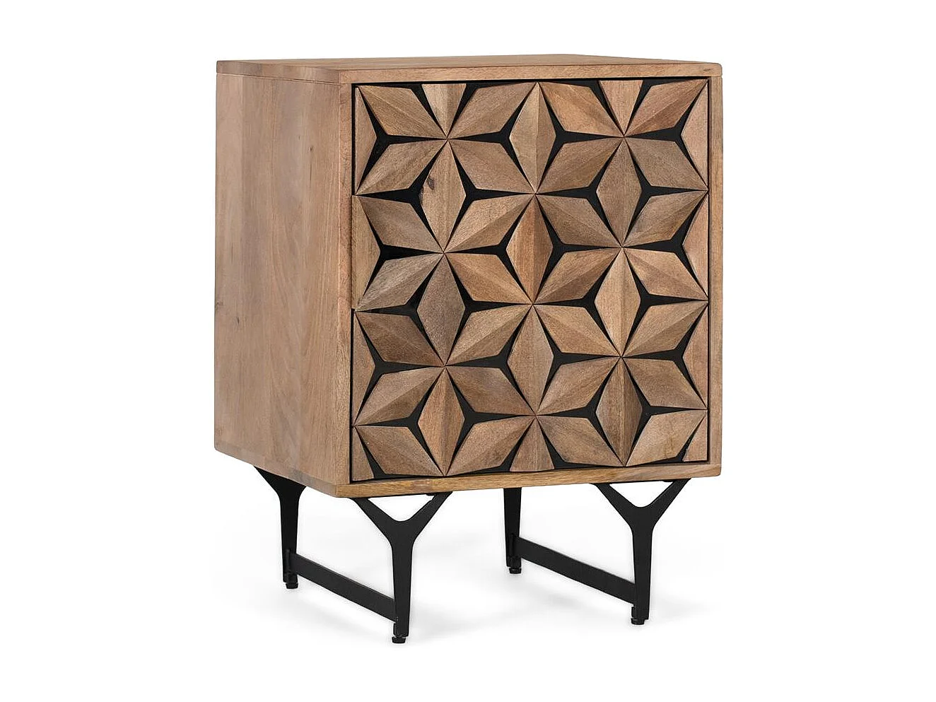 Bufet w masywnym drewnie manguier i rzeźbiona fasada na głównej