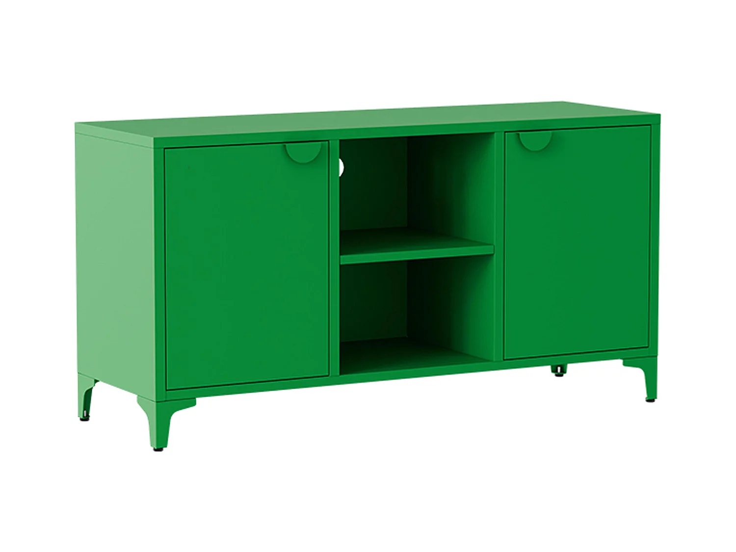 Buffet moderne 2 portes L120 cm en métal vert