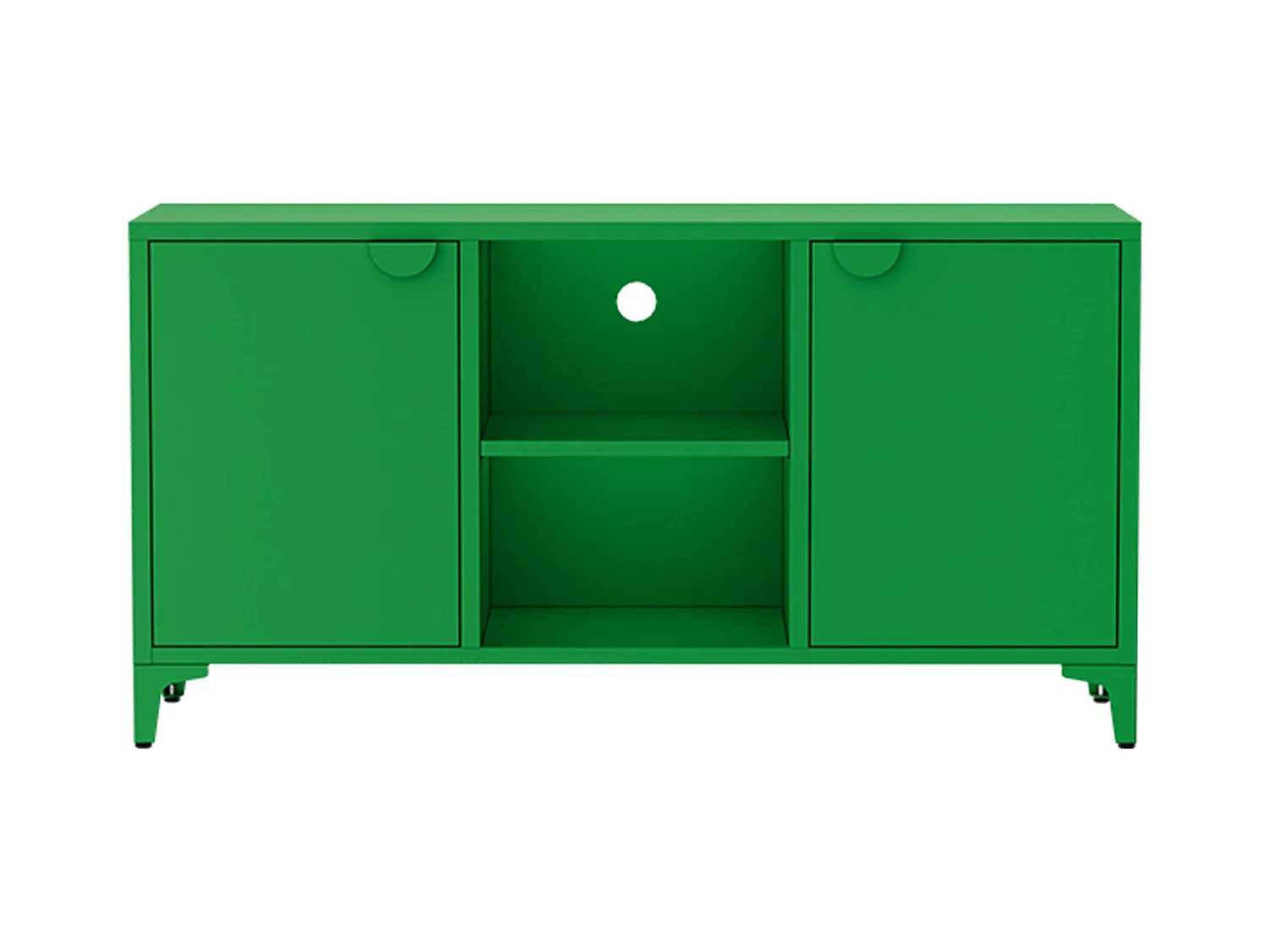 Buffet moderne 2 portes L120 cm en métal vert