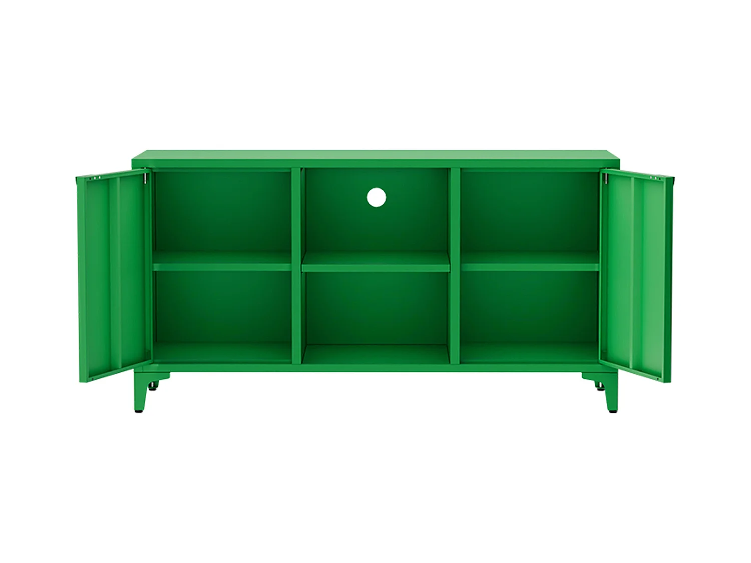 Buffet moderne 2 portes L120 cm en métal vert