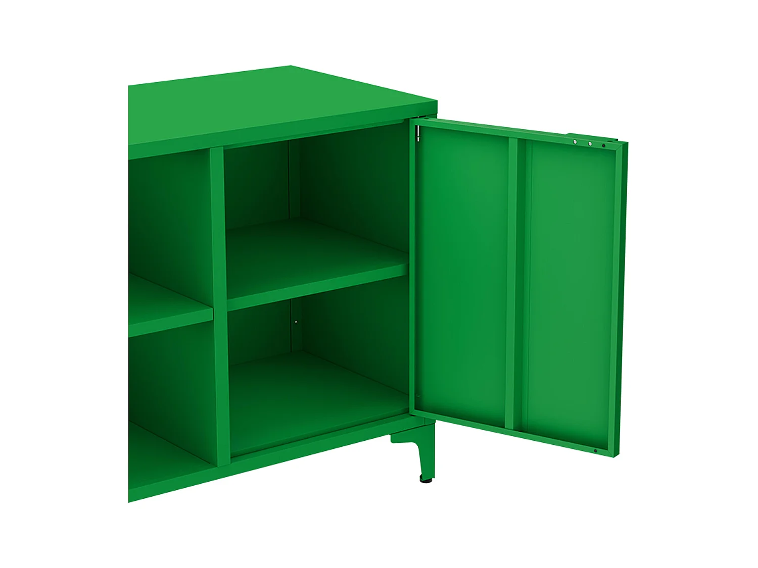 Buffet moderne 2 portes L120 cm en métal vert