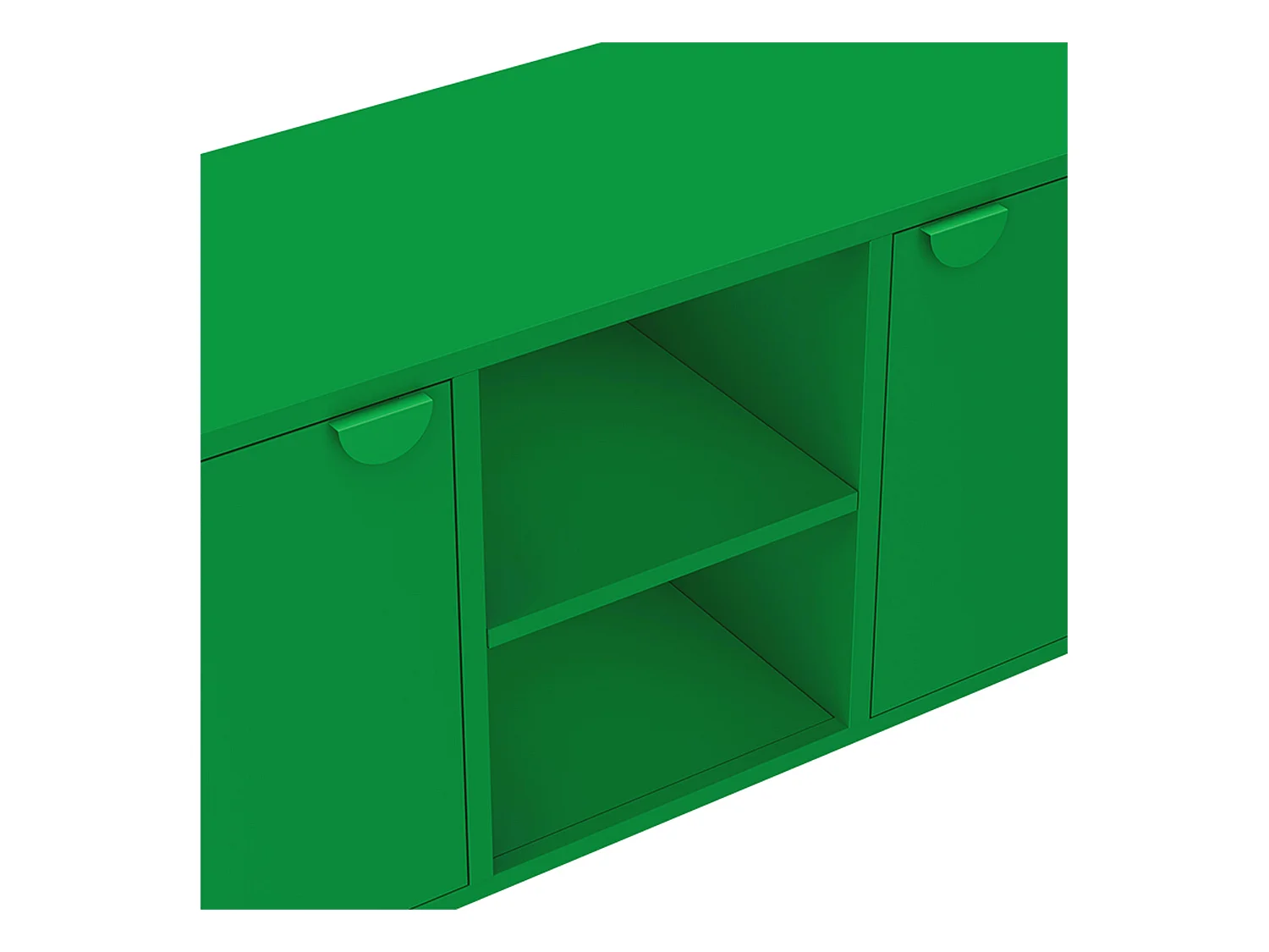 Buffet moderne 2 portes L120 cm en métal vert
