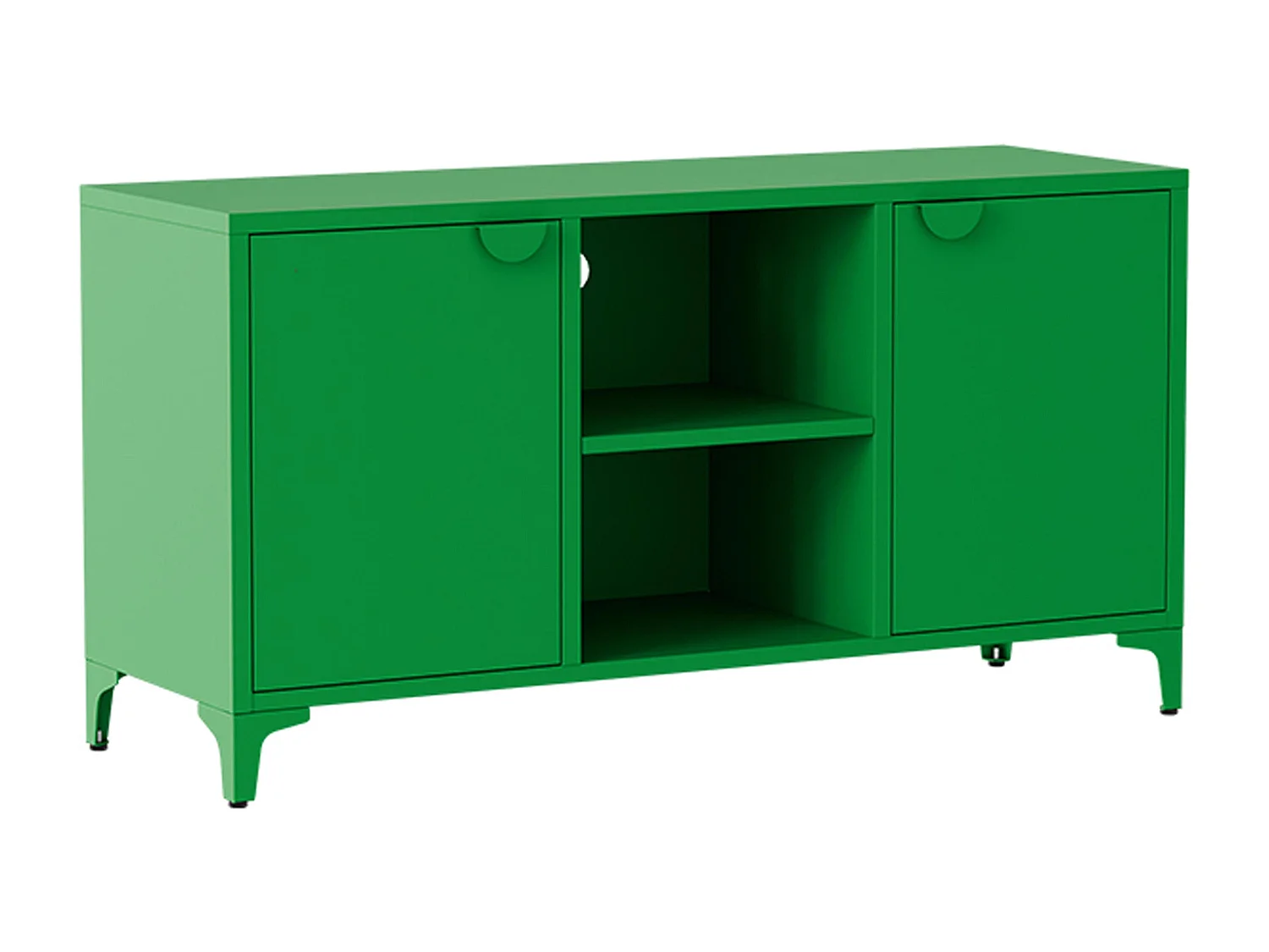 Buffet moderne 2 portes L120 cm en métal vert