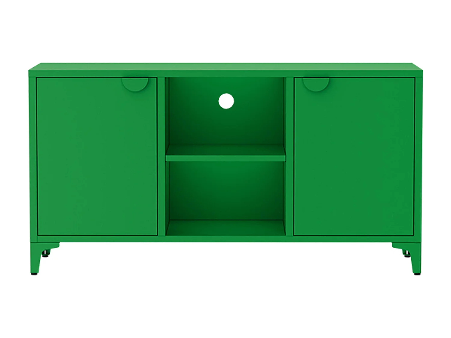 Buffet moderne 2 portes L120 cm en métal vert