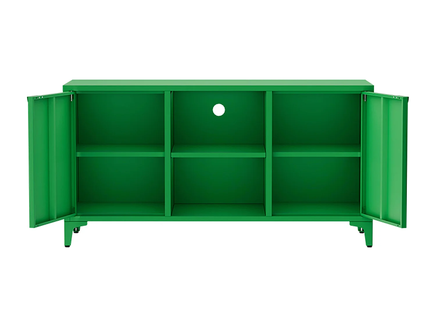 Buffet moderne 2 portes L120 cm en métal vert
