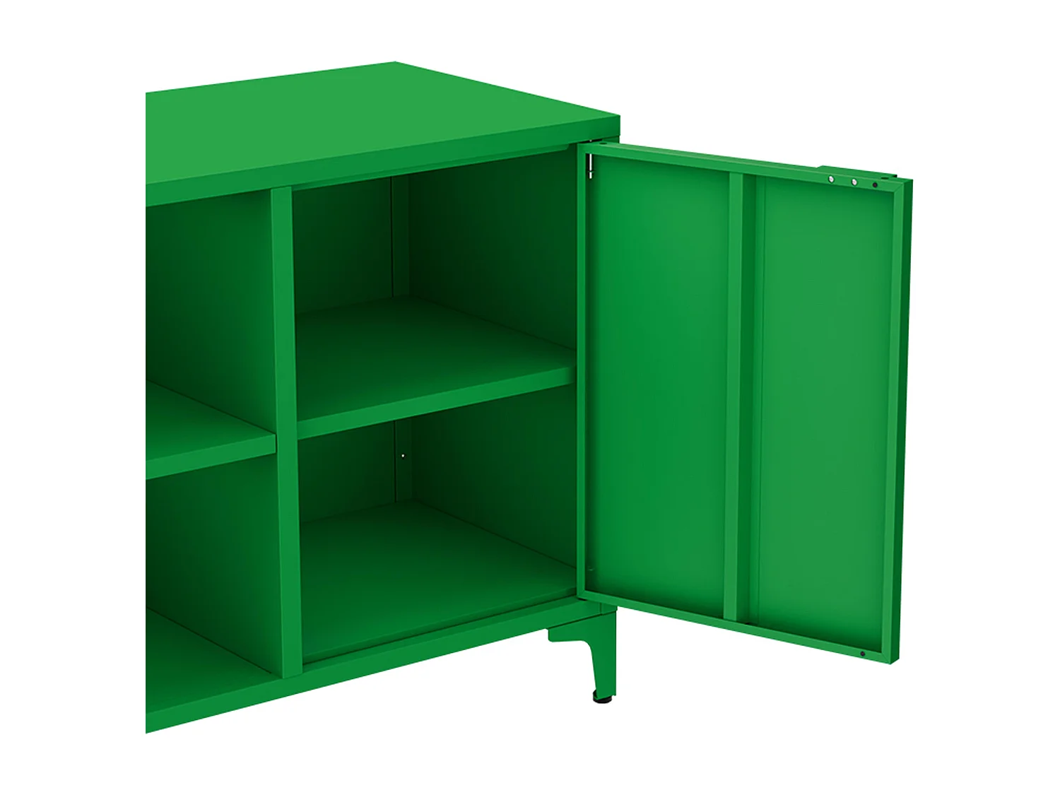 Buffet moderne 2 portes L120 cm en métal vert