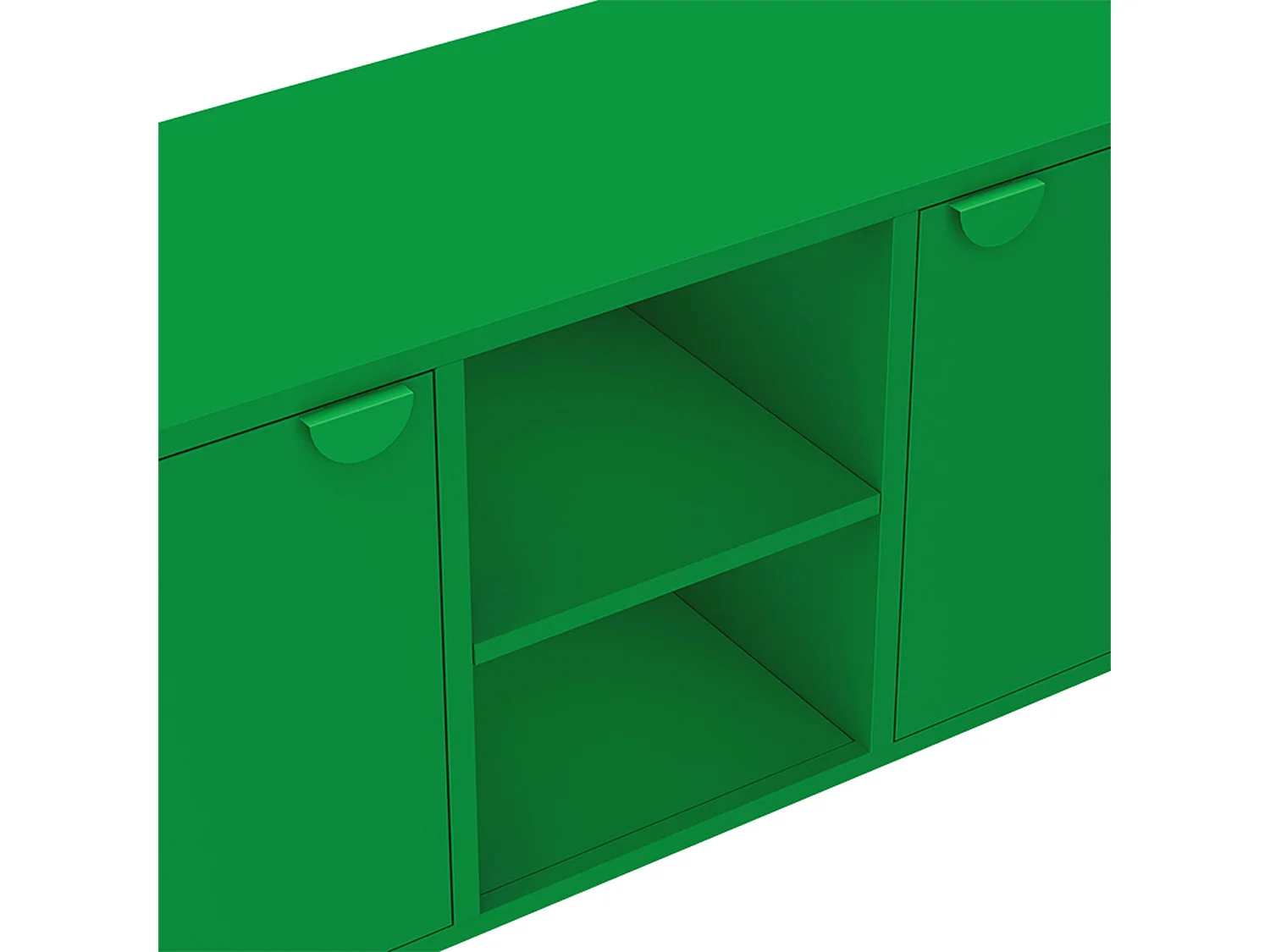 Buffet moderne 2 portes L120 cm en métal vert