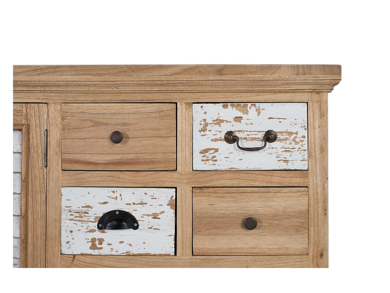 Sideboard aus massivem Mindiholz mit 12 Schubladen und 2 Türen