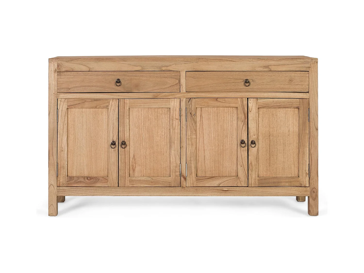 Credenza in legno massello di mindi realizzata a mano