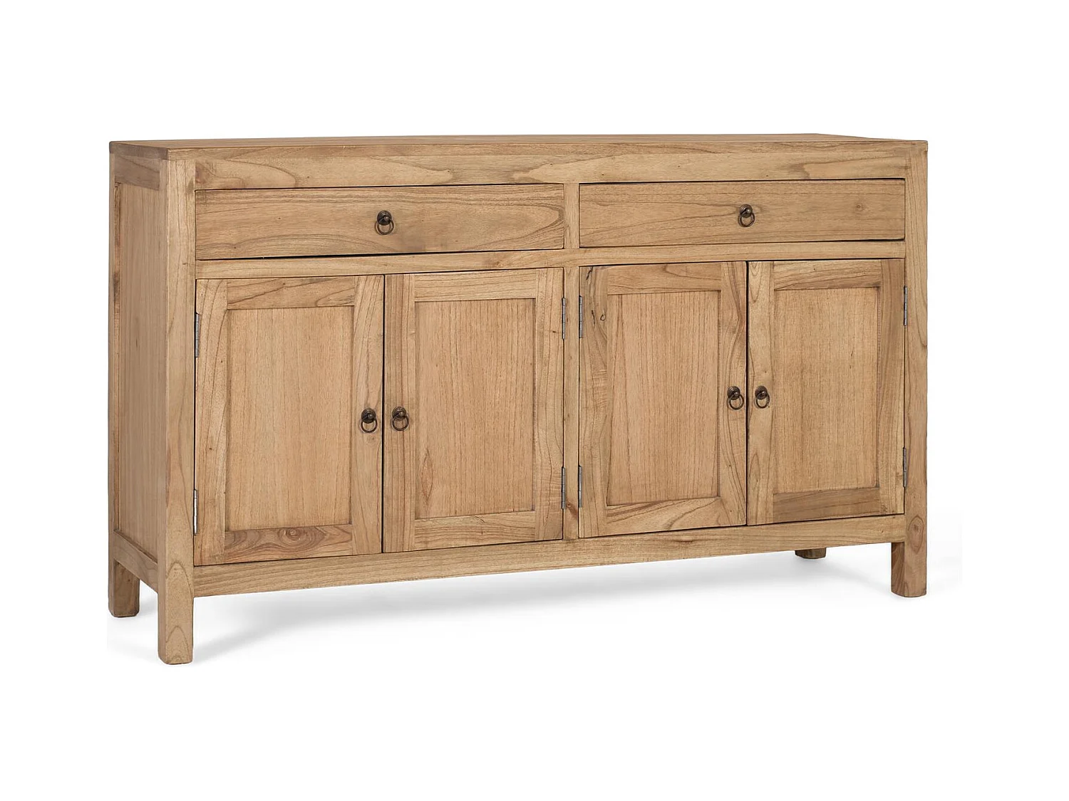 Credenza in legno massello di mindi realizzata a mano