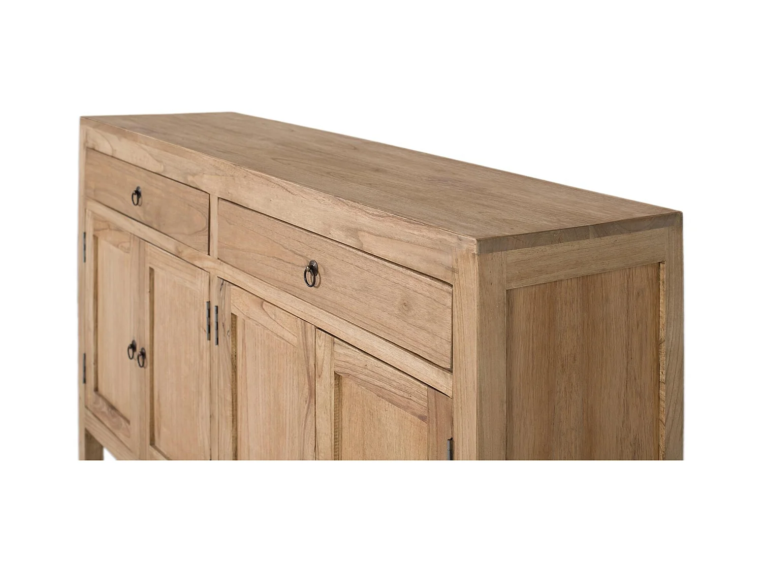 Credenza in legno massello di mindi realizzata a mano