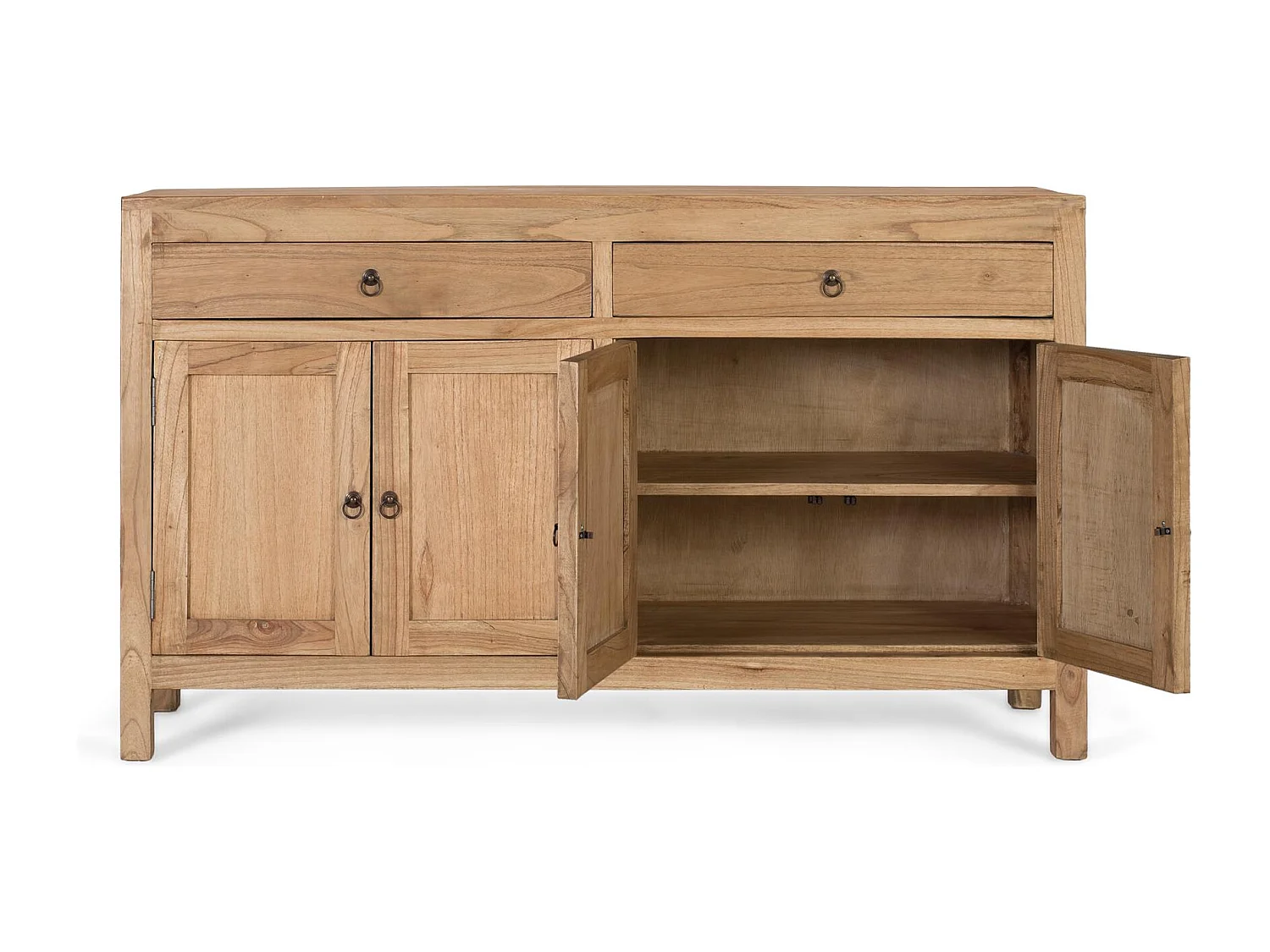 Bufet en Bois de Mindi Massif Fabriqué à la Main