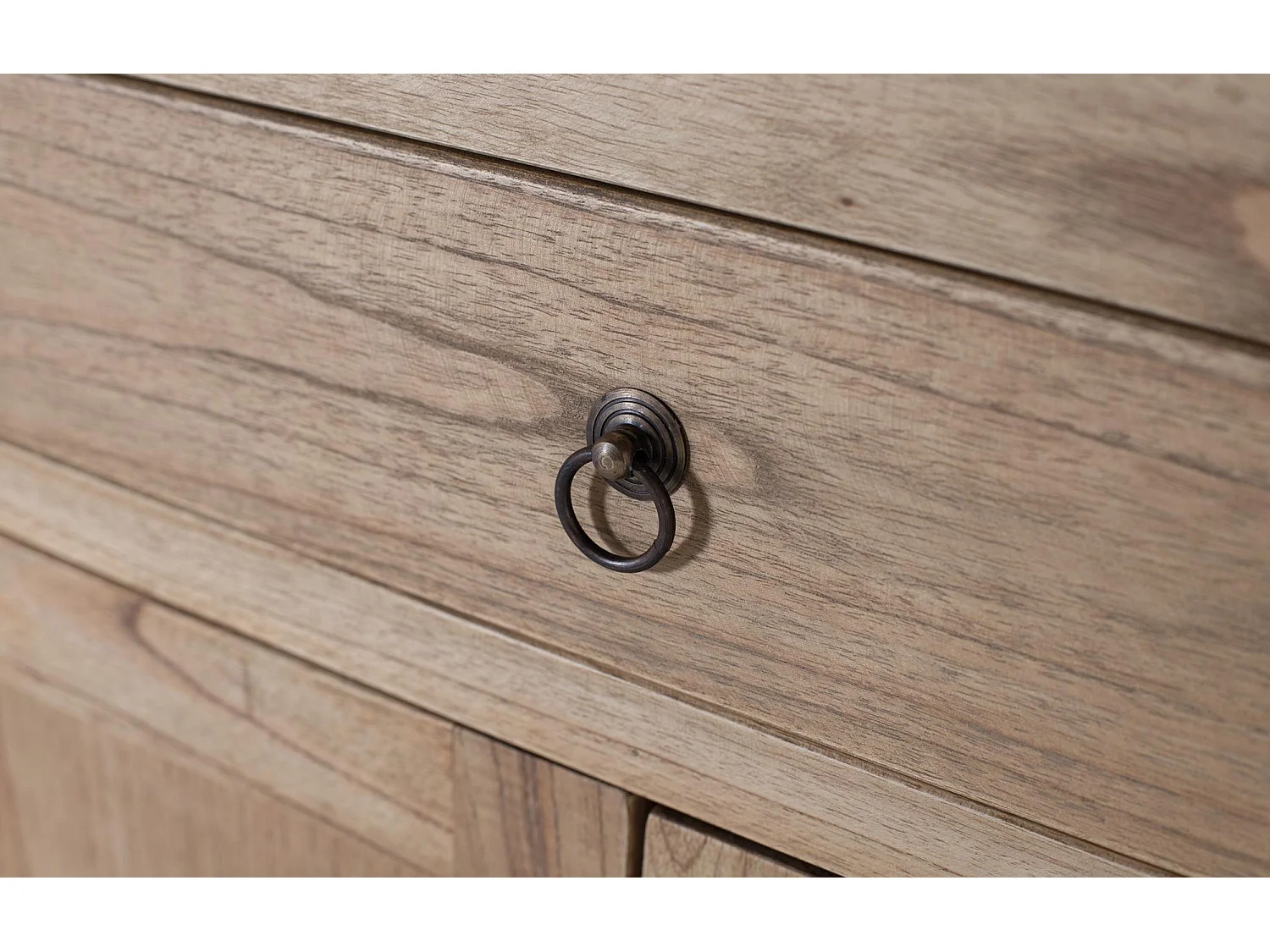 Bufet en Bois de Mindi Massif Fabriqué à la Main