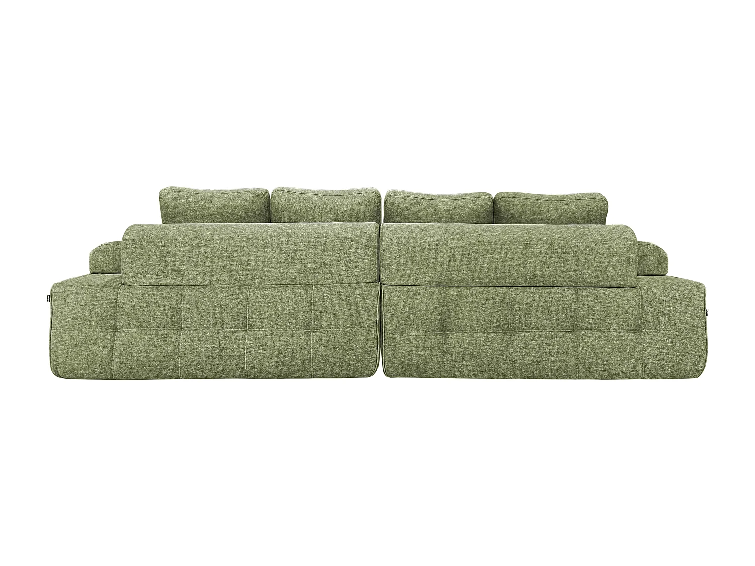 Canapé modulable 4 places en tissu vert L 282 cm