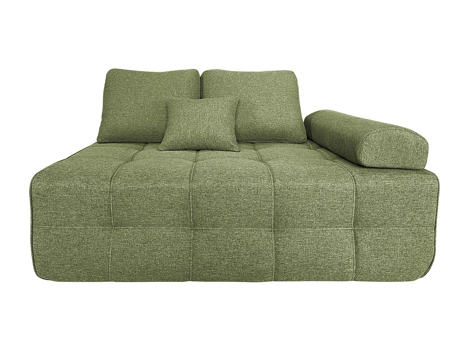 Fauteuil gauche pour canapé modulable en tissu vert L 140 cm