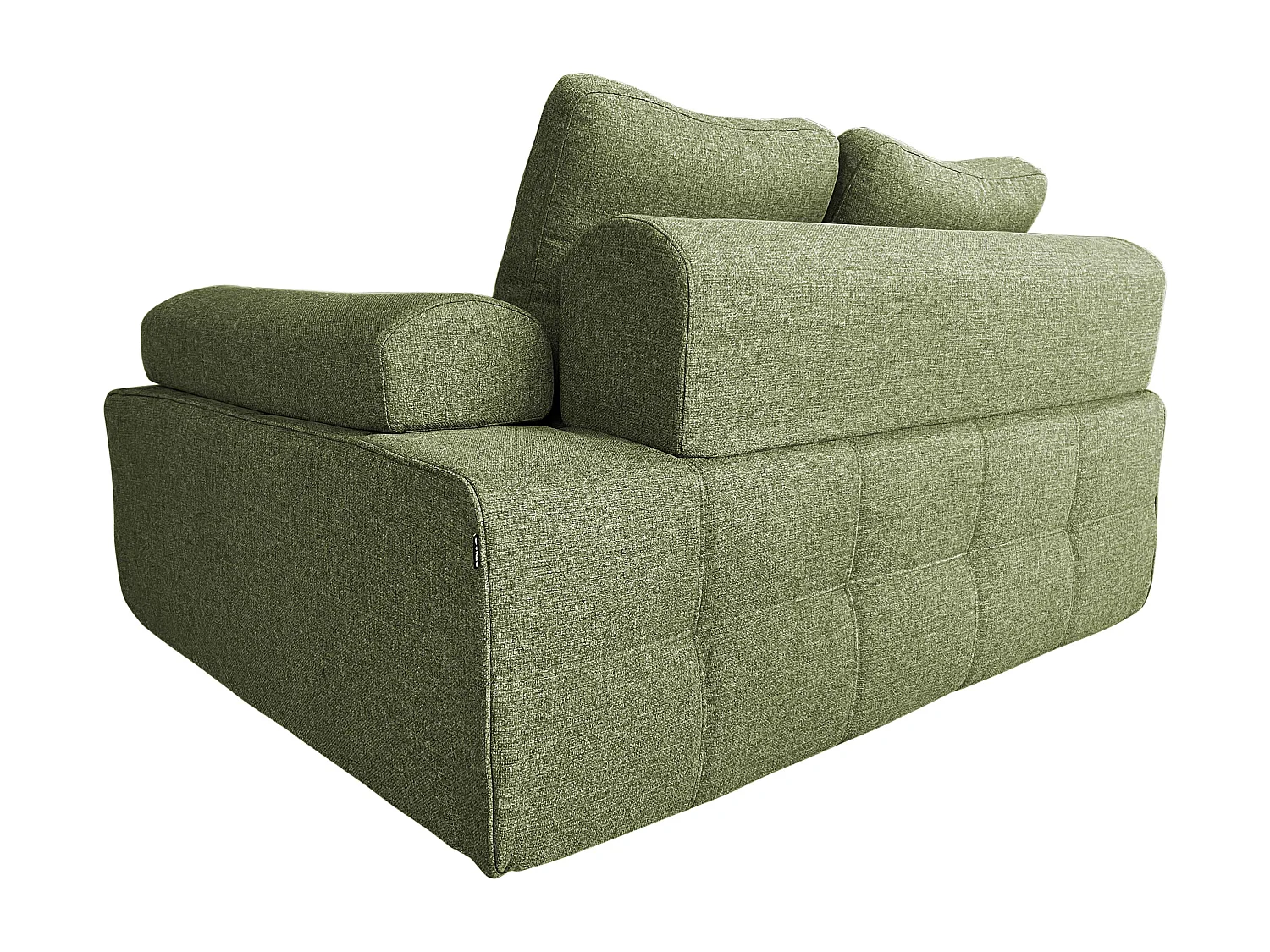 Fauteuil gauche pour canapé modulable en tissu vert L 140 cm