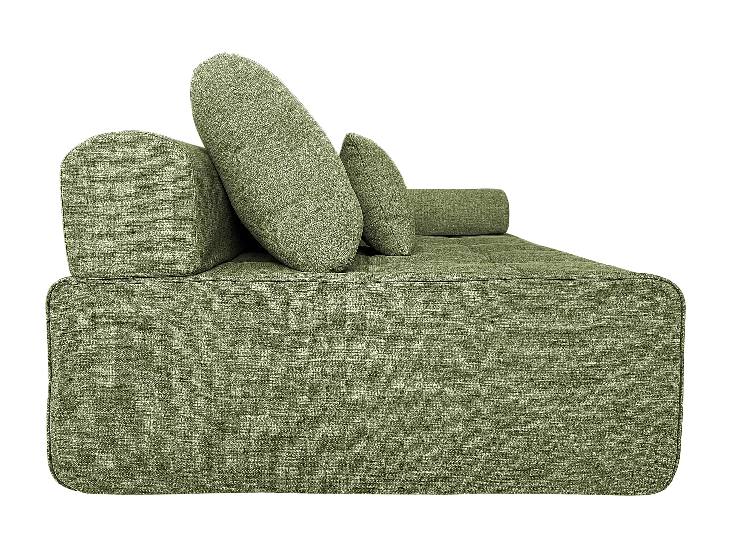 Fauteuil gauche pour canapé modulable en tissu vert L 140 cm
