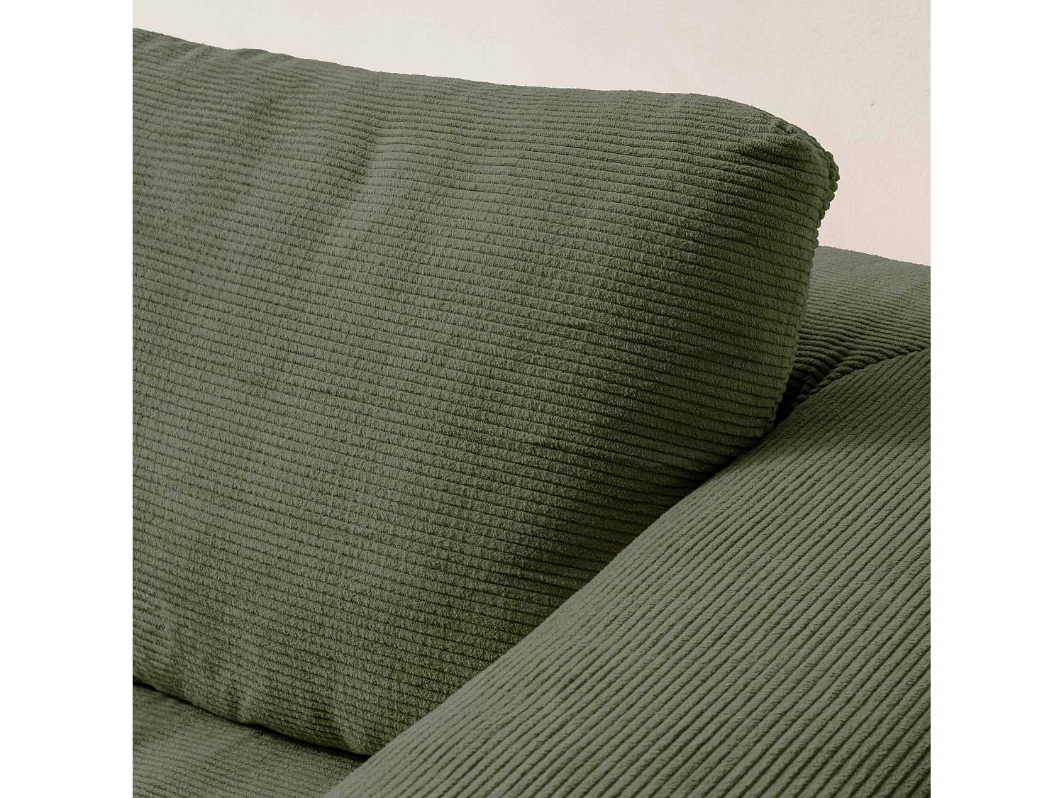4-zits hoekbank met chaise longue rechts en groene L 265 cm