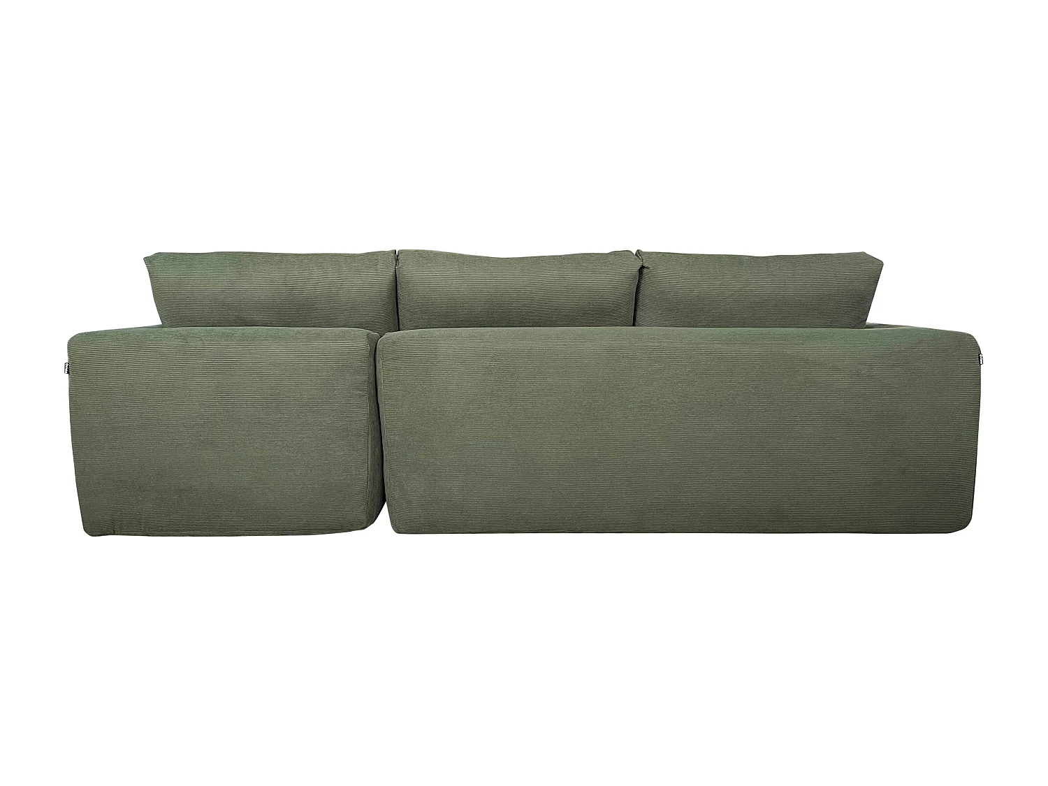 4-zits hoekbank met chaise longue rechts en groene L 265 cm