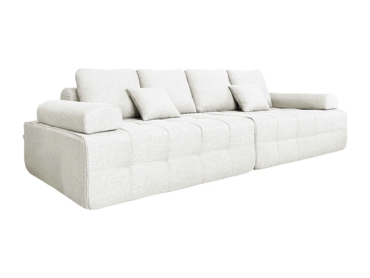 Canapé modulable 4 places en tissu écru L 282 cm