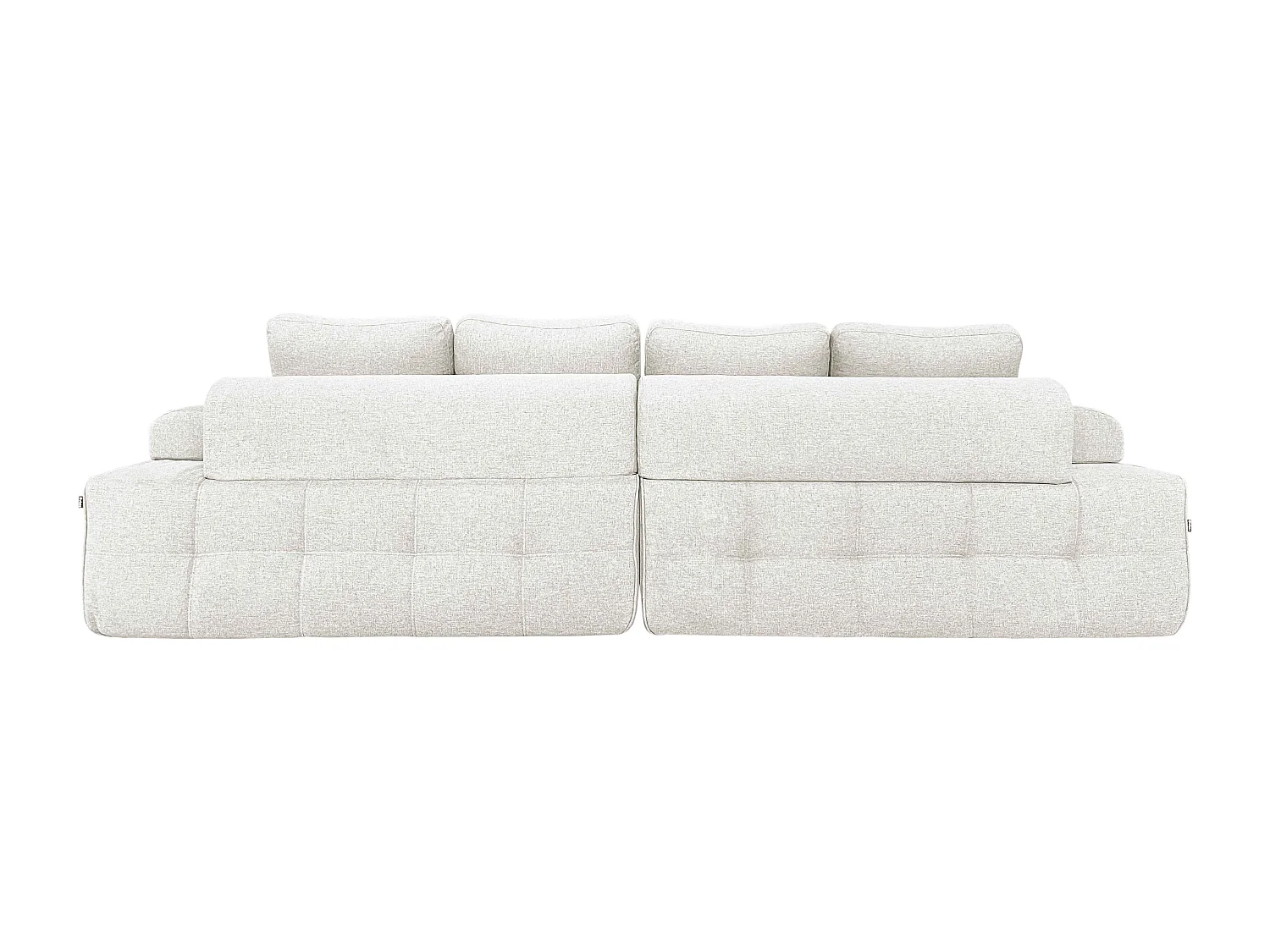 Canapé modulable 4 places en tissu écru L 282 cm