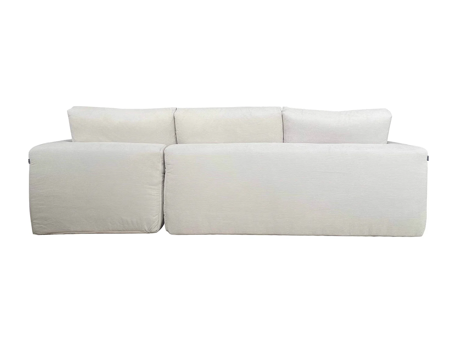 Canapé d'angle 4 places avec méridienne droite écru L 265 cm