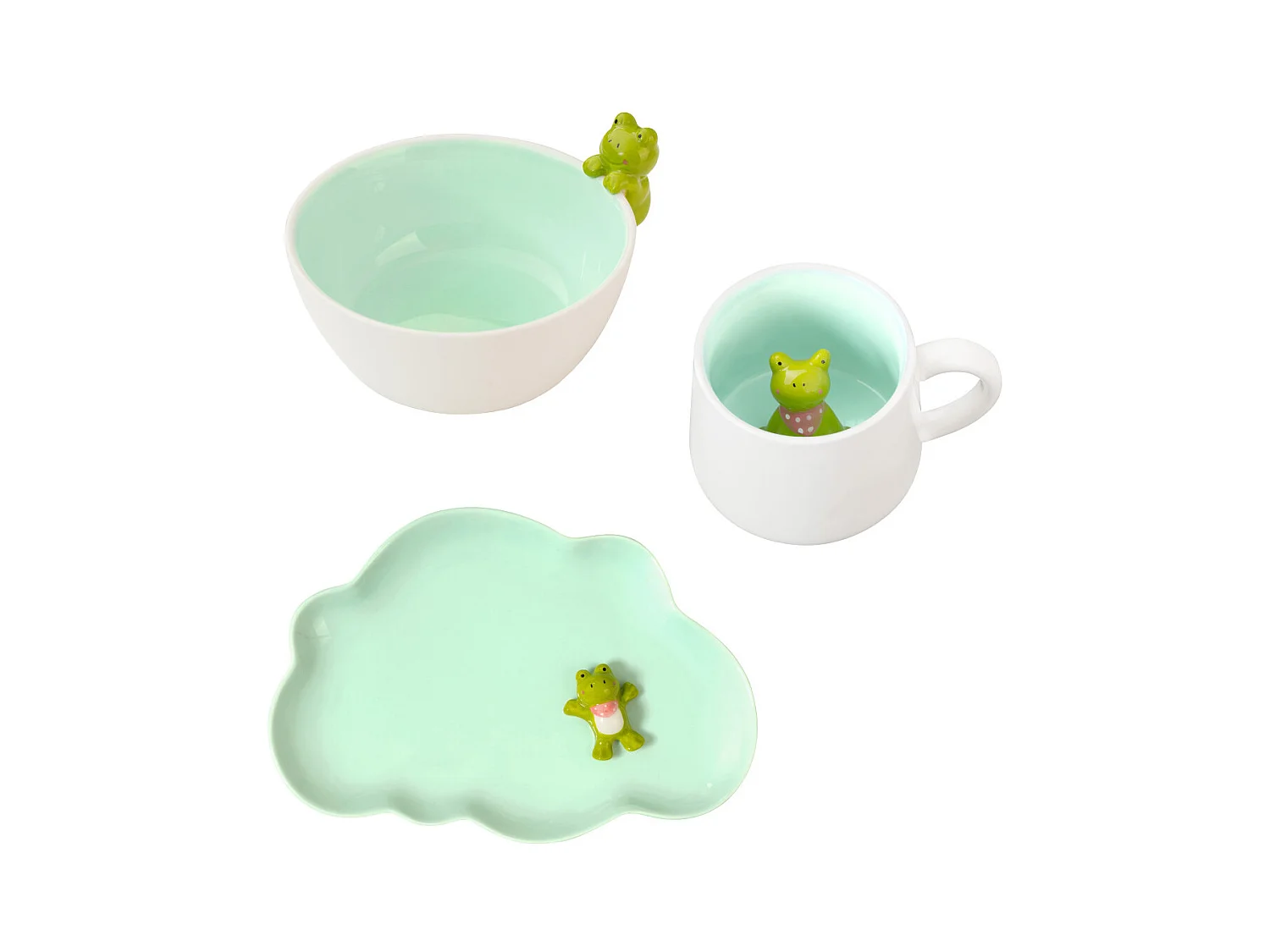 Miam Grenouille - Lot de vaisselle 3 pièces pour enfant