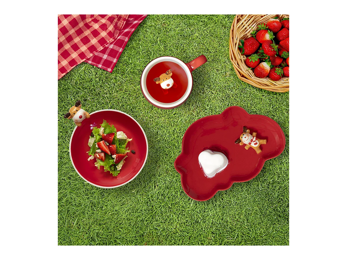 Miam Cerf - Lot de vaisselle 3 pièces pour enfant