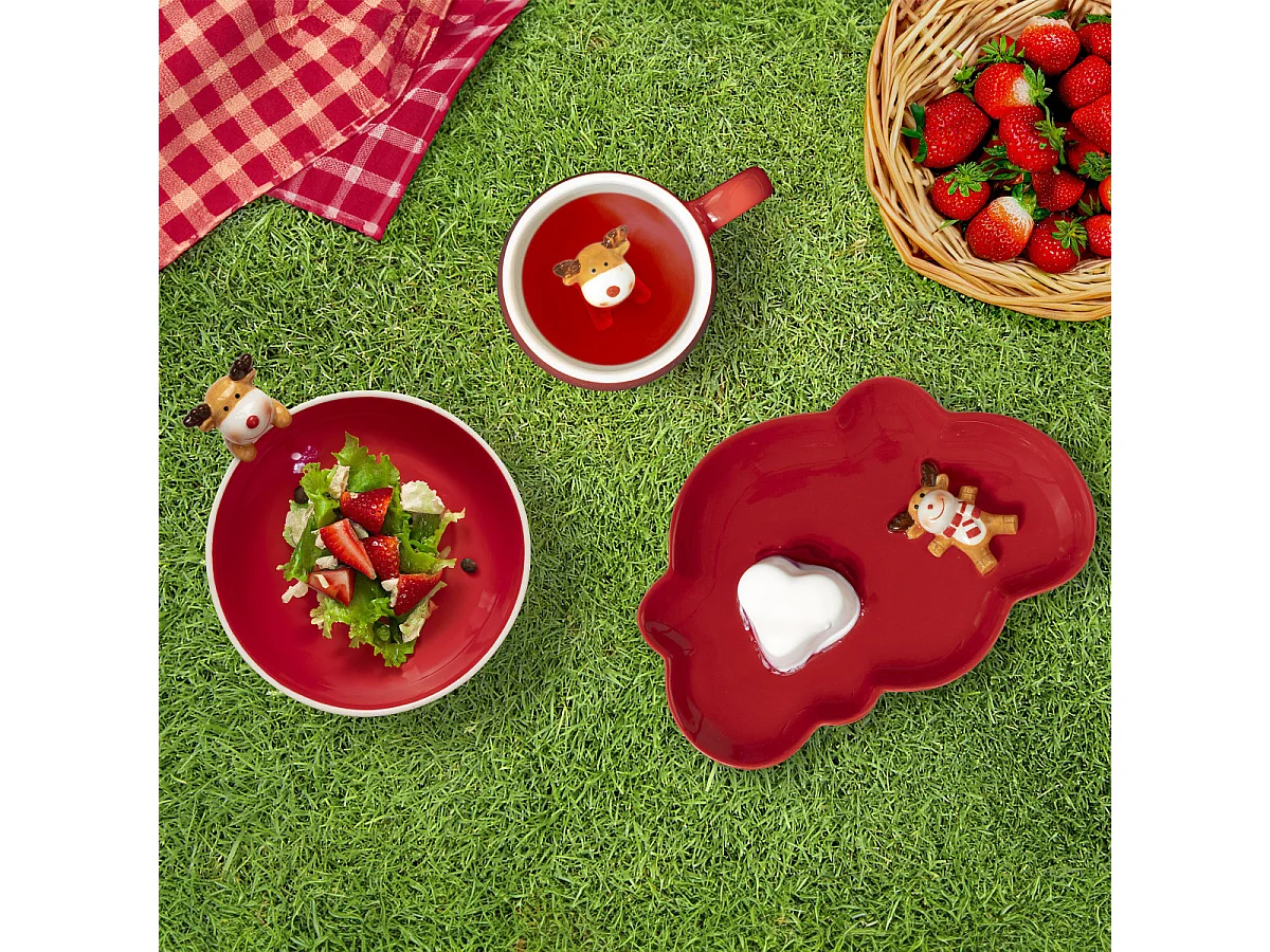 Miam Cerf - Lot de vaisselle 3 pièces pour enfant