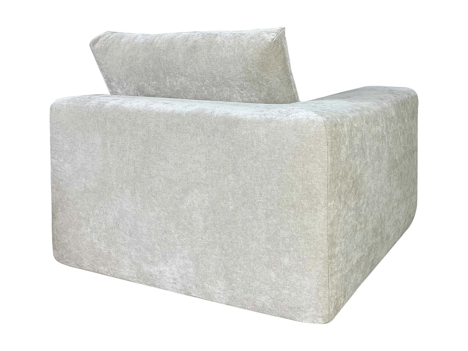 Fauteuil d'angle pour canapé modulable en tissu écru L 100 cm