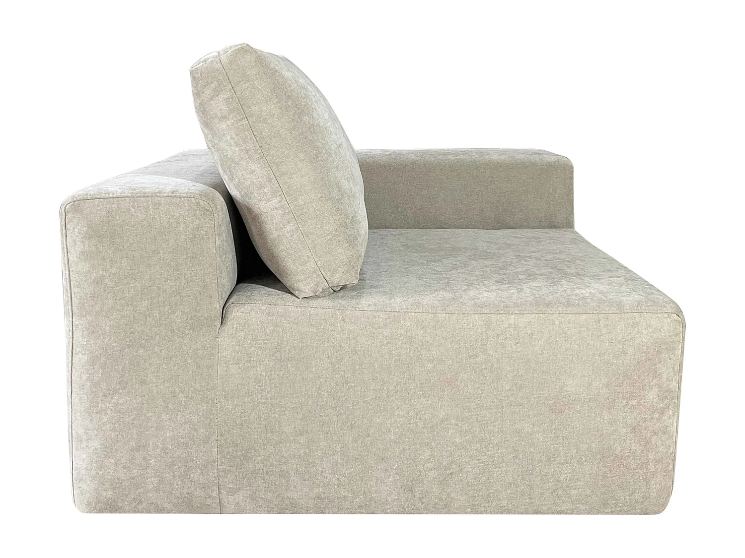 Fauteuil d'angle pour canapé modulable en tissu écru L 100 cm