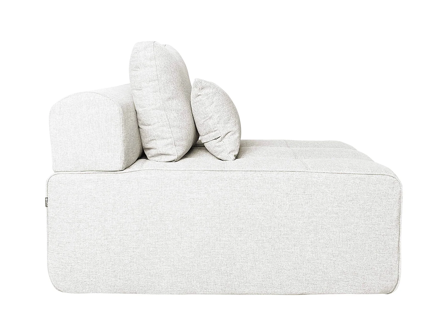 Chauffeuse pour canapé modulable 1 place en tissu avec coussins écru