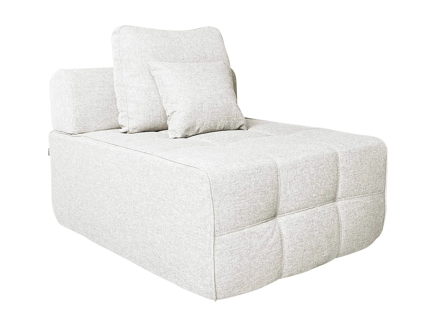 Chauffeuse pour canapé modulable 1 place en tissu écru L 83 cm