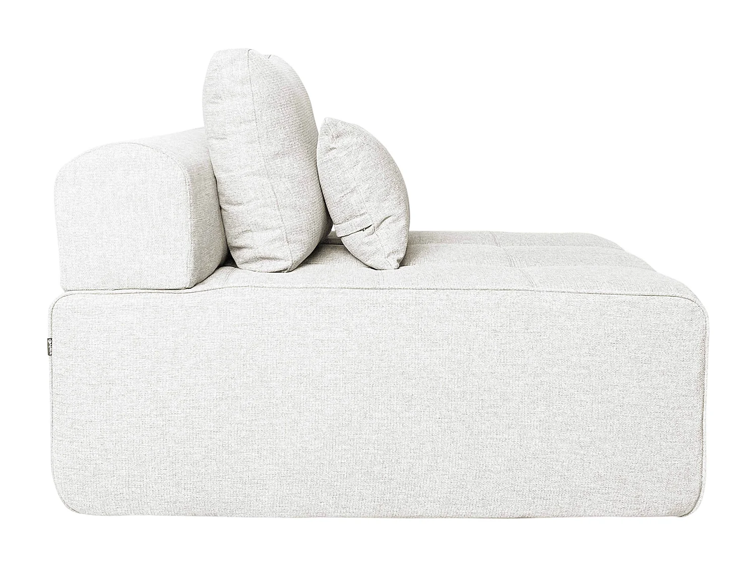 Chauffeuse pour canapé modulable 1 place en tissu écru L 83 cm