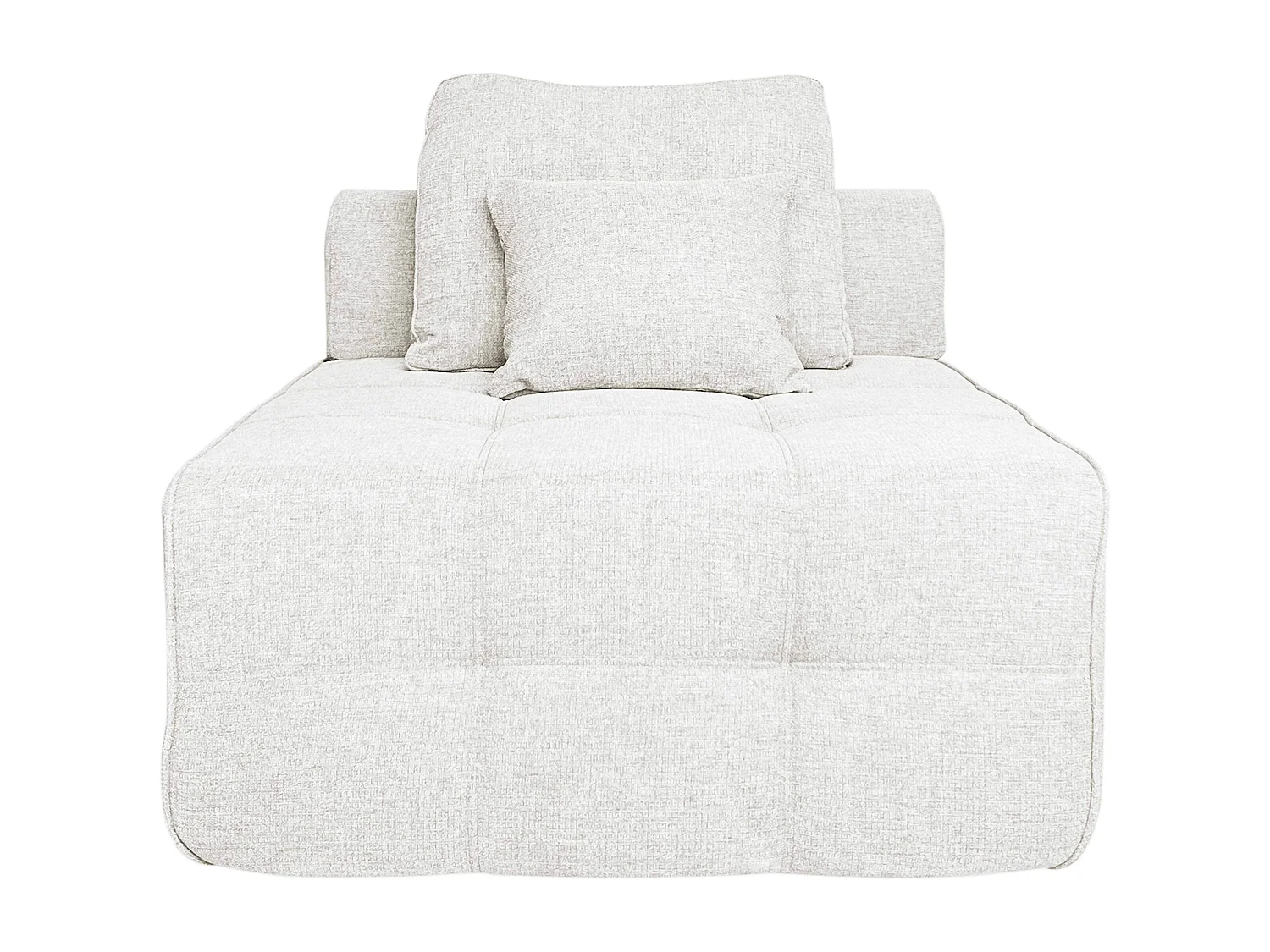 Chauffeuse pour canapé modulable 1 place en tissu écru L 83 cm