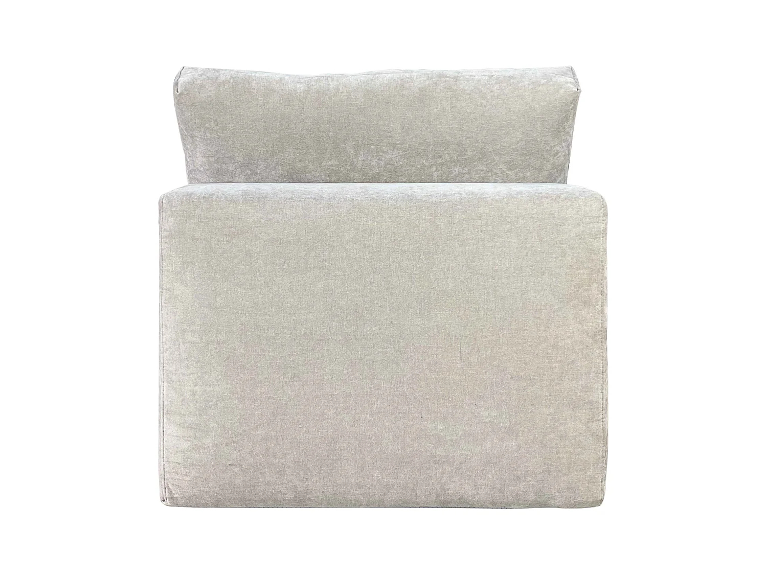 Fauteuil en tissu pour canapé modulable avec coussin écru