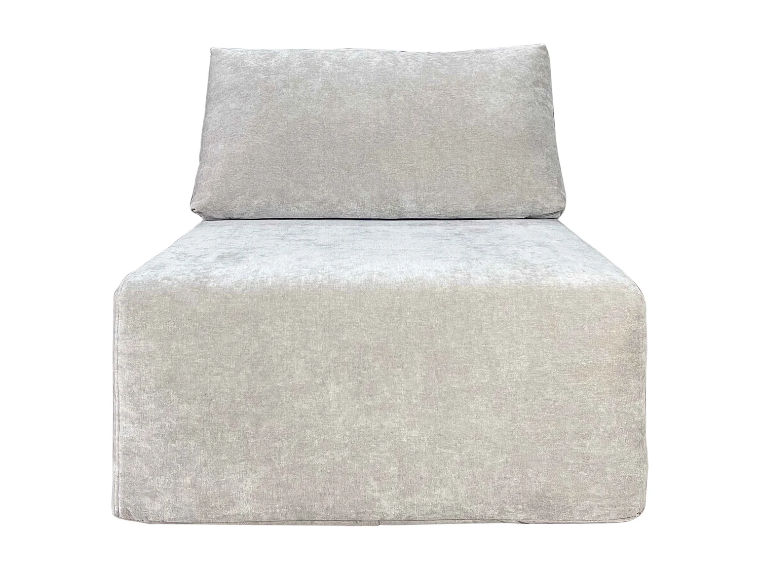 Fauteuil en tissu pour canapé modulable écru L 100 cm