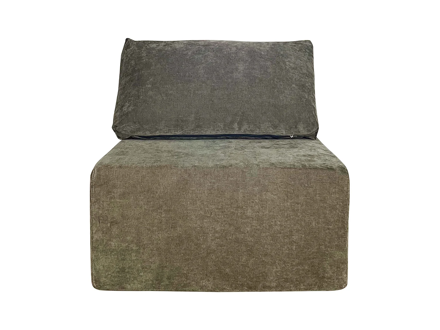 Fauteuil en tissu pour canapé modulable avec coussin vert