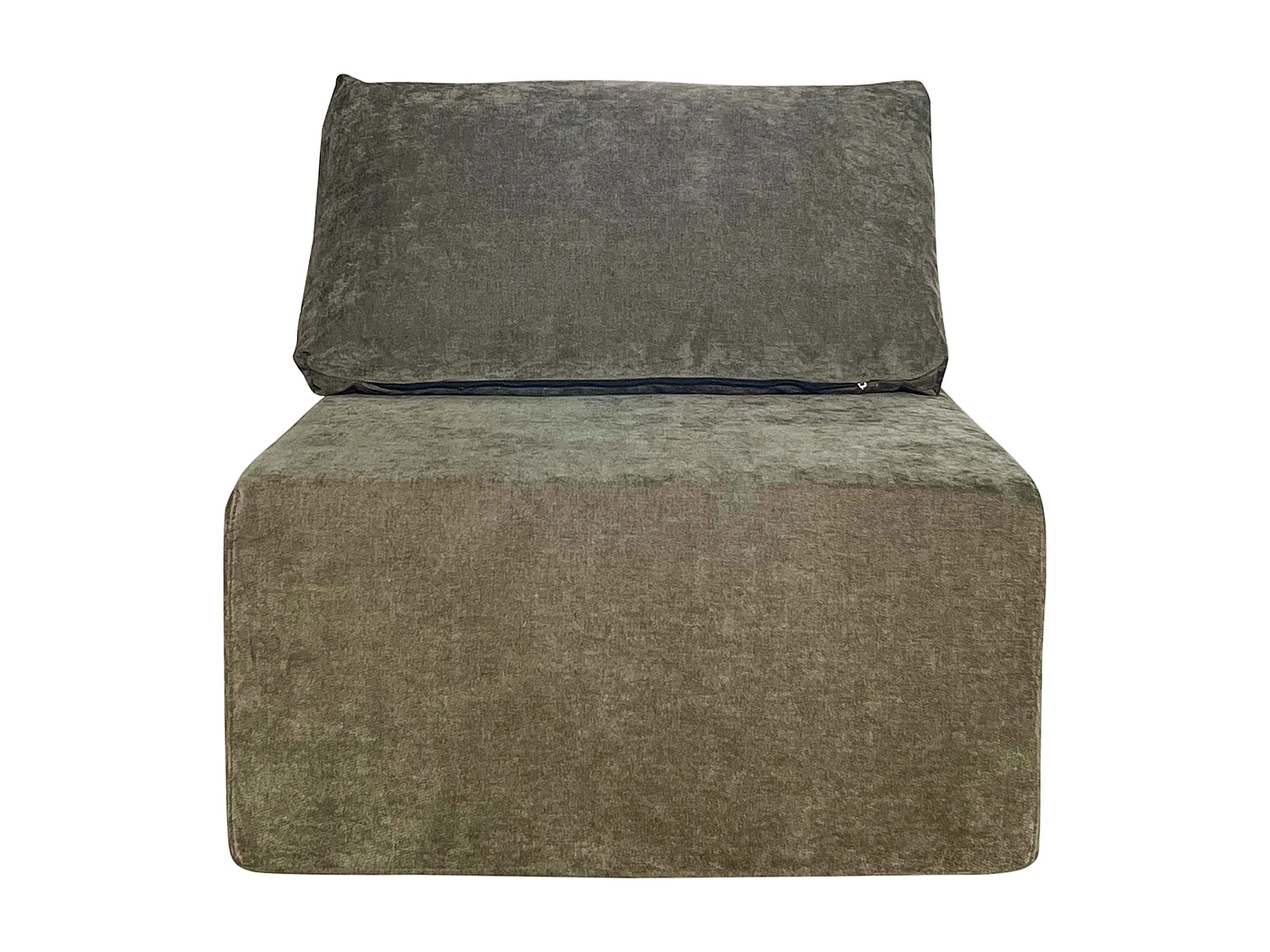 Stoffen fauteuil voor modulaire bank met groen L 100 cm