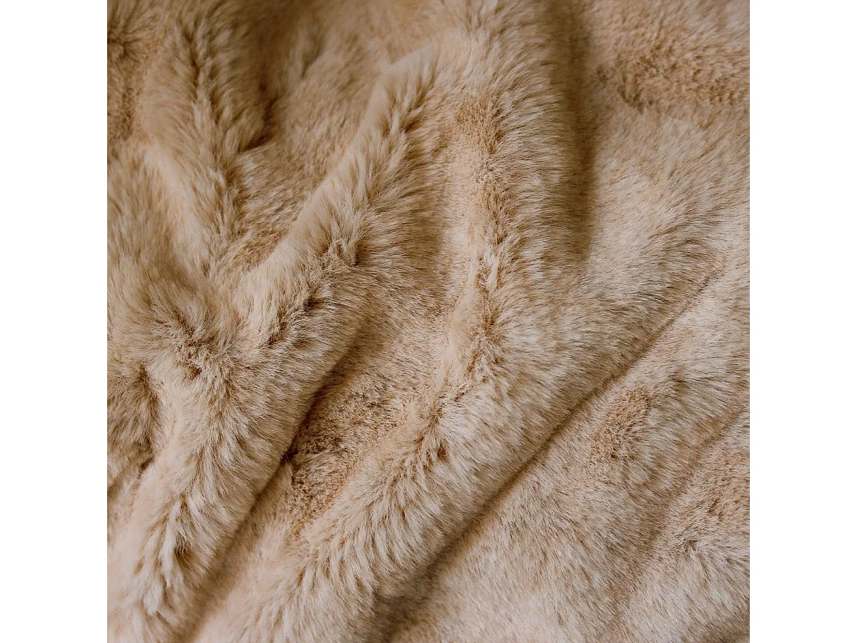 Plaid Imitation Fourrure "Rabbit" 125x150cm Beige