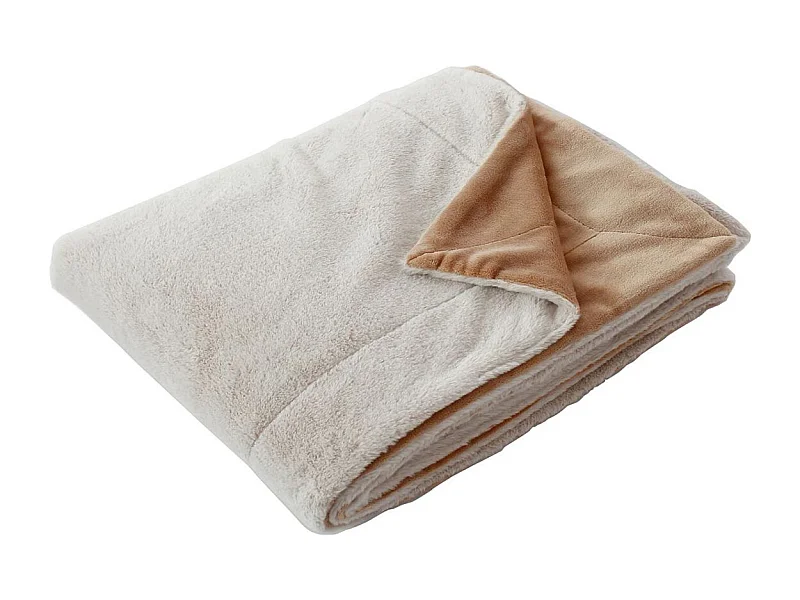 Plaid Imitation Fourrure "Rabbit" 125x150cm Beige