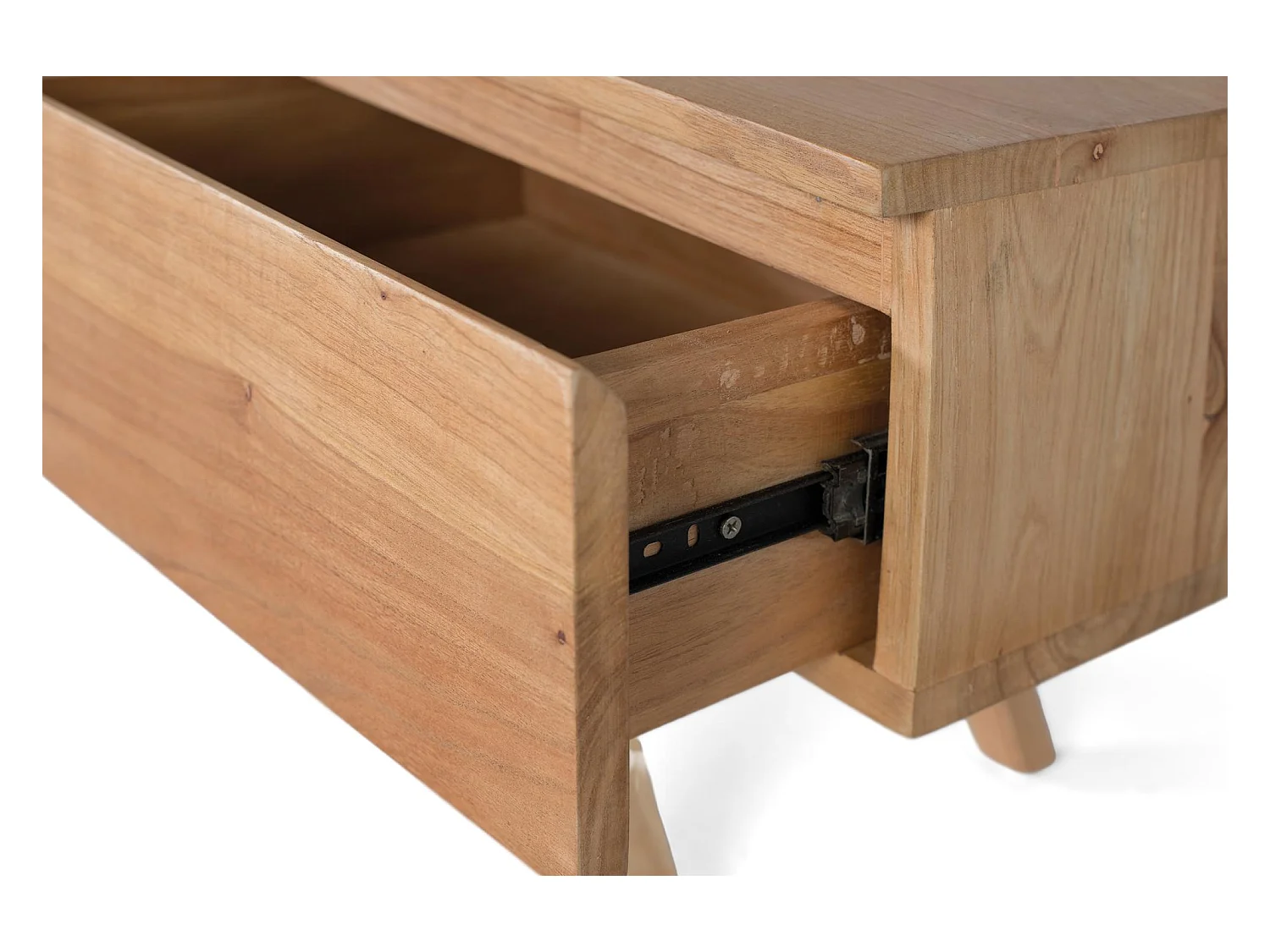 TV-meubel van massief mindihout met vakken