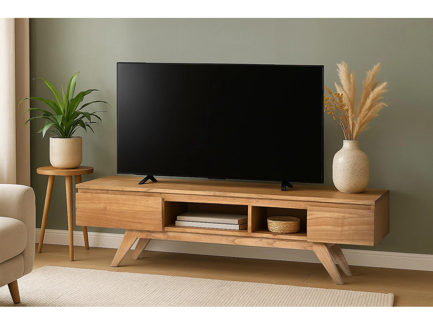 TV-stativ laget av heltre Mindi med rom