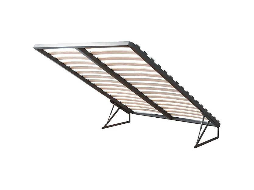 Lit coffre Paris 120 x 190 cm avec sommier à lattes relevable Gris