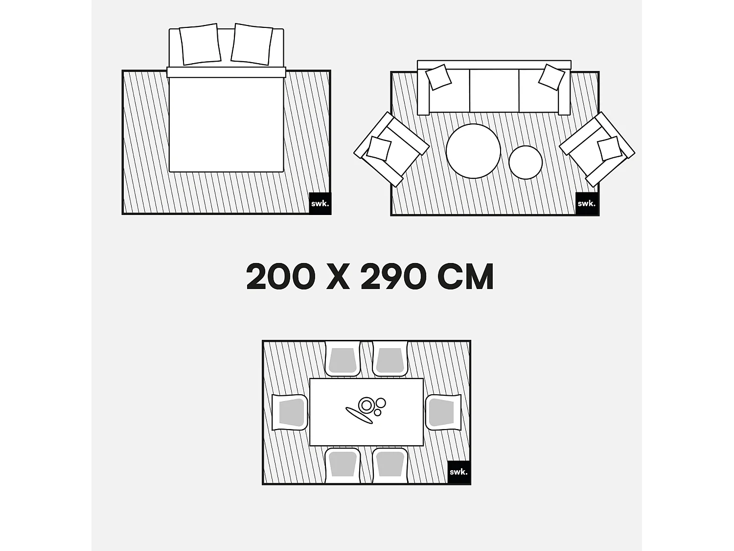 Tapis intérieur shaggy motif avec relief crème Amy 200x290cm