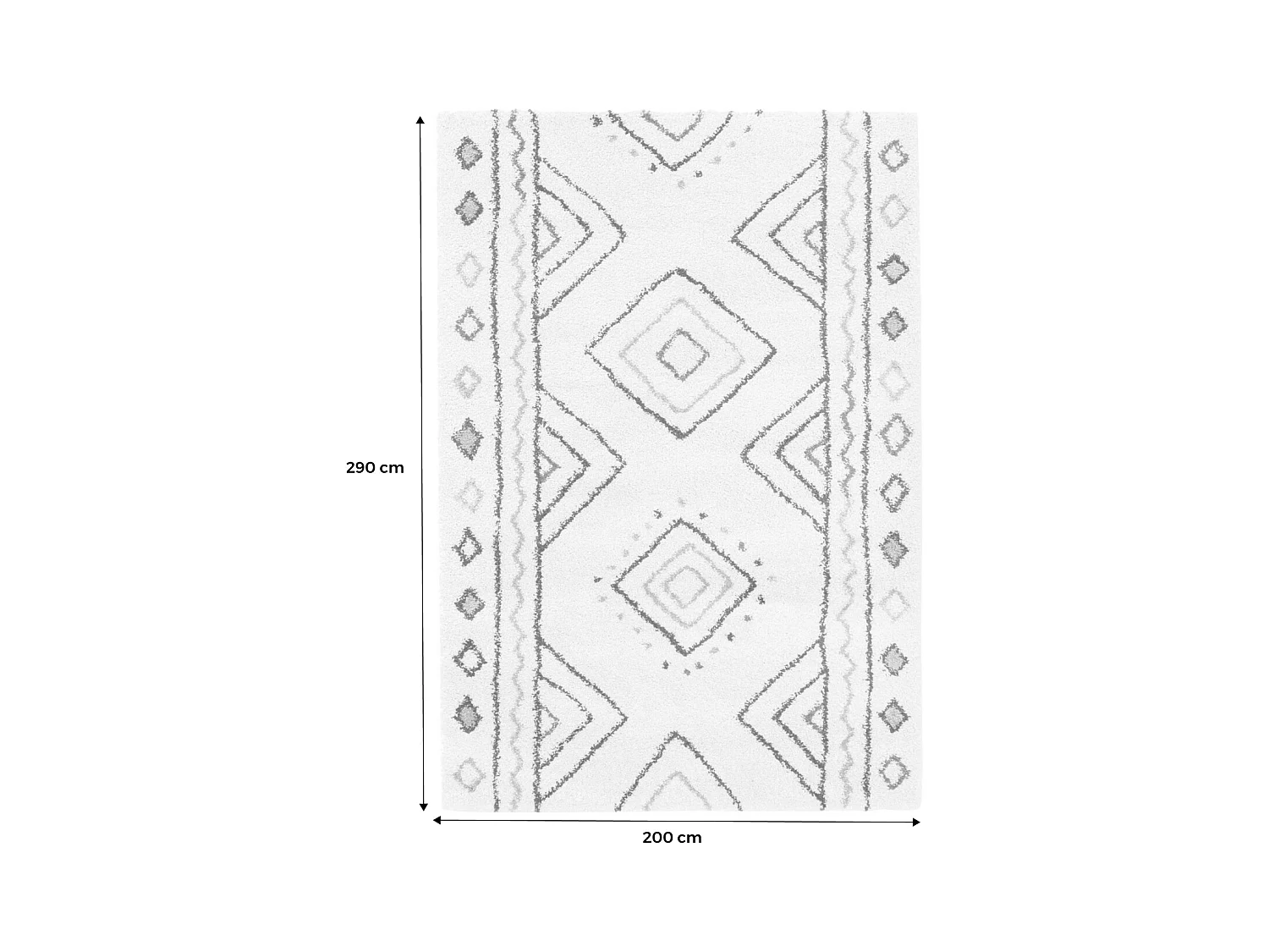 Alfombra interior diseño bereber multicolor