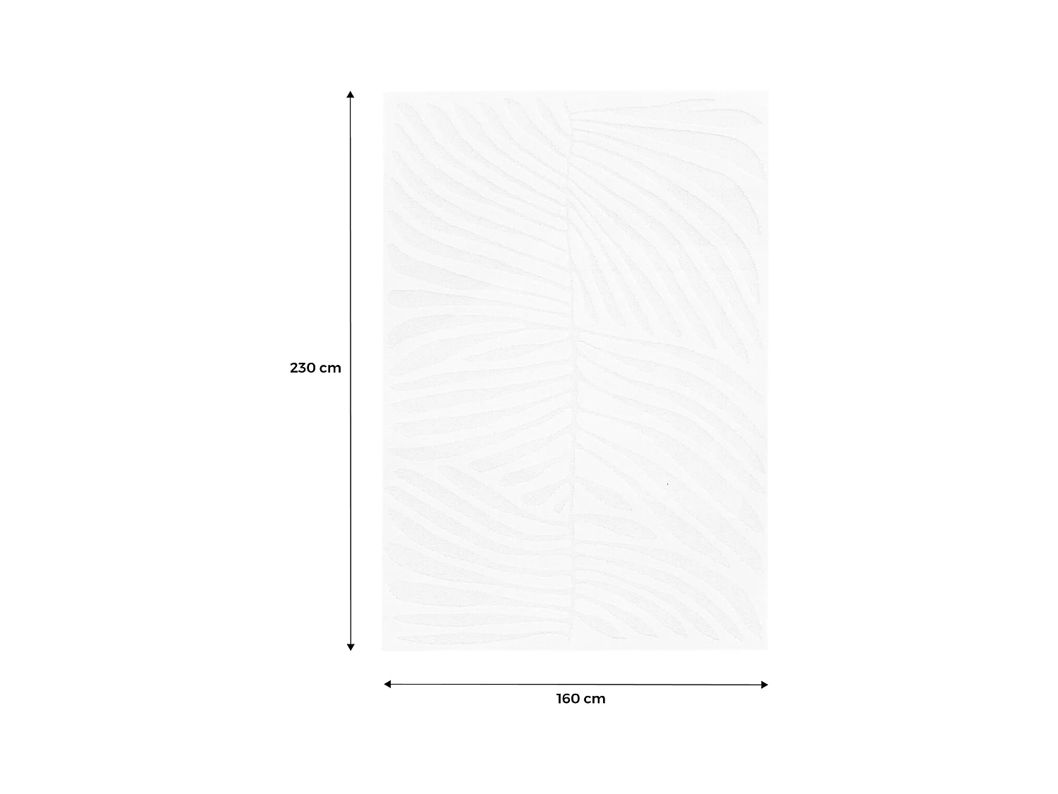 Tapis intérieur motif végétal crème Lily 160x230cm