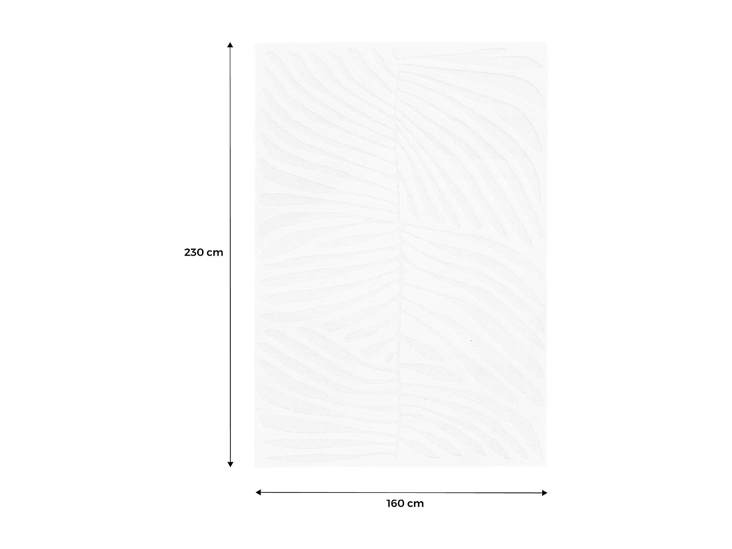 Tapis intérieur motif végétal crème Lily 160x230cm